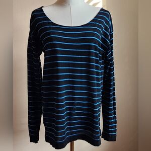 Prada Wool & Silk Striped Long Sleeve Sweater Size 42